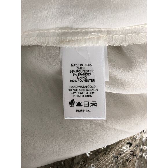 CeCe Women's Size Small Cold Shoulder Sequin Top NEW - Picture 7 of 7